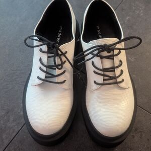 Madden Girl White Textured Lace-Up Shoes